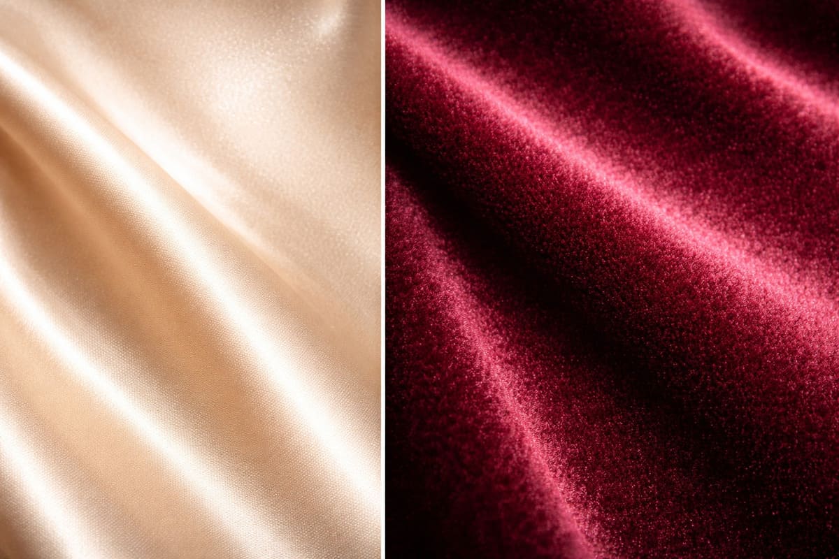 Satin vs Velvet: Luxury Fabrics, Opposite Textures